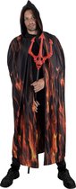 Funny Fashion Cape de déguisement d'Halloween avec capuche - imprimé flammes - Costume/vêtements de carnaval