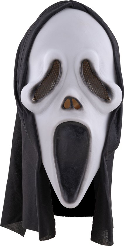 Masque de costume thème Halloween/ Horreur - Scream/Ghostface - adultes -  avec capuche | bol