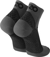 OS1st FS4 fasciitis plantaris korte compressie sokken maat M (37.5-43) – grijs – hielspoor – vermoeide voeten – pijn onder de voetboog – hielpijn – ademend – vochtregulerend – verkoelend - naadloos – antibacterieel