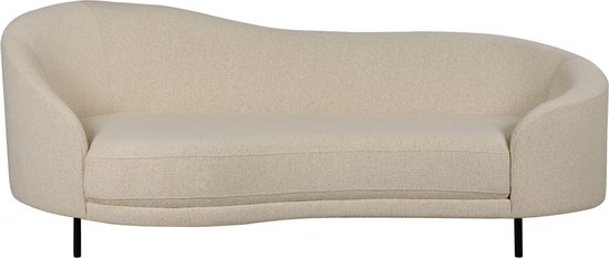 3-zitsbank Driessen - Polyester - Wit - 210 x 83 x 106 cm (BxHxD)