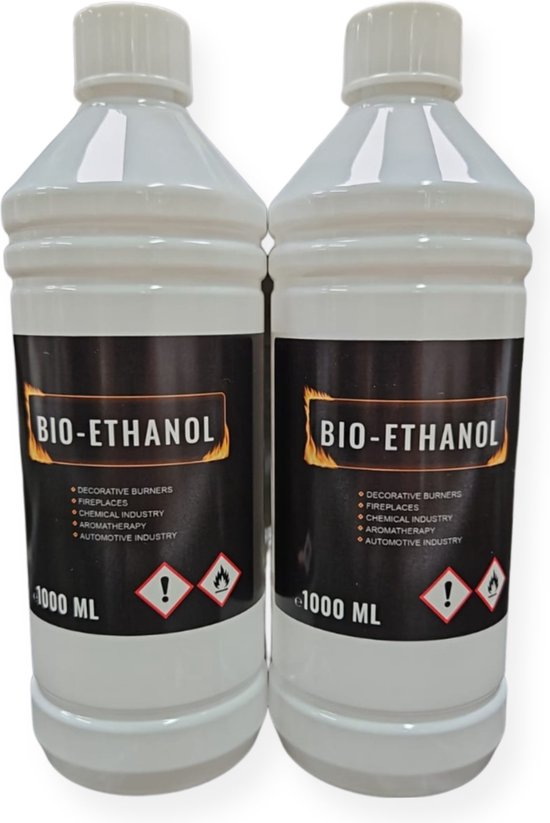 Bio ethanol - 100% zuiverheid - BioFair - Bioethanol - schone verbranding - reukloos - 2x 1 Liter