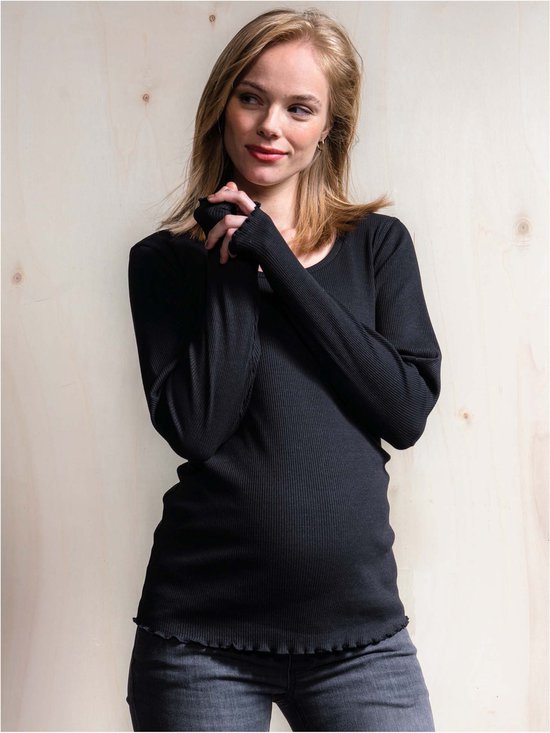 Prénatal zwangerschaps T-shirt - Dames Kleding - Black
