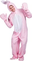 Vermanto Kostuum - Verkleedkostuum - Konijn - Paashaas - Onesie - Carnaval - Roze - One Size