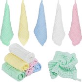 12 stuks babymousseline washandjes (30 x 30 cm), babyhanddoek, zachte babyhanddoeken, washandjes baby katoenen handdoek voor pasgeborenen baby