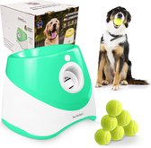 Pet Perfect Automatische Ballenwerper voor Honden - Intelligentie Speelgoed Hond - Hondenspeelgoed met 6 Tennisballen - Groen