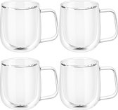 Tasses en verre à double paroi Cafissimo pour expresso/latte macchiato et  thé, set de