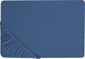JANBU - Laken - Donkerblauw - 160 x 200 cm - Katoen