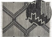ARBAA - Laagpolig vloerkleed - Zwart - 160 x 230 cm - Katoen