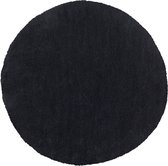 DEMRE - Shaggy vloerkleed - Zwart - 140 cm - Polyester