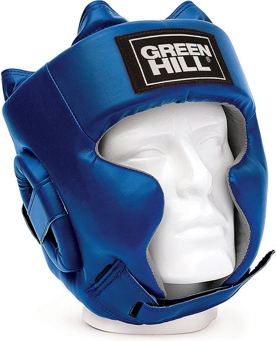 Foto: Green hill sparring hoofdbeschermer kunstleer blauw m