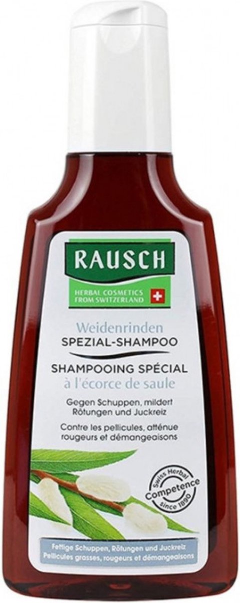 RAUSCH - Shampoo - Behandelingsshampoo met Wilgenschors en Tijm - Verlichting bij Roos, Roodheid en Jeuk - 200 ml
