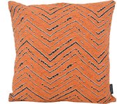 Chenille Chevron Terra / Roest Kussenhoes | Polyester | 45 x 45 cm