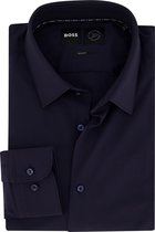 Hugo Boss overhemd mouwlengte 7 donkerblauw