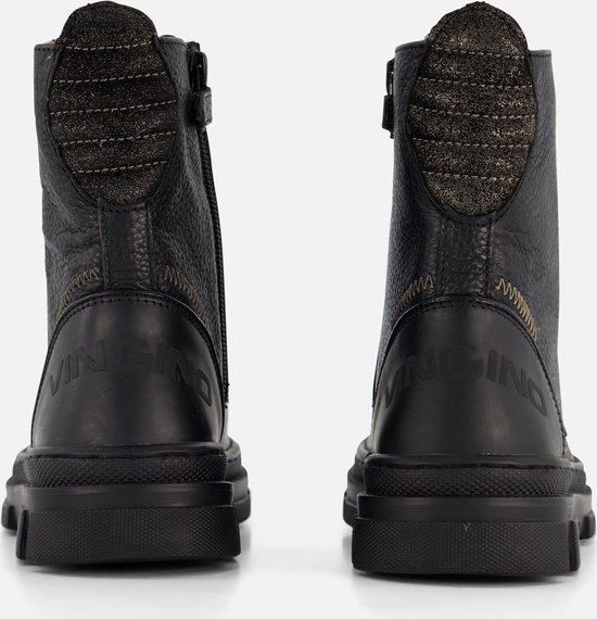Vingino Jennifer Bottes à lacets - Bottes femmes avec Lacets - Filles - Zwart - Taille 35