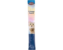 Trixie creamy snack voor de kat - 3 x 5 - vloeibare snack - garnaal - kip - witvis - 15 stuks