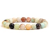 Bixorp Gems Zweedse Amazoniet Edelstenen Armband 8mm - Edelsteen Kralenarmband - Spiritueel Cadeau -18cm