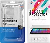iPhone 15 Pro Max hoesje Transparant - 1x iPhone 15 Pro Max screenprotector - beschermglas screen protector- Anti Shock hoes case