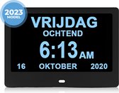 YE - Digitale Dementieklok 2023 Versie – Kalenderklok met Datum en Dag – Alarmfunctie - Nederlandse Handleiding -– 7 inch