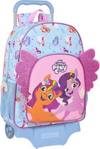 Schoolrugzak met Wielen My Little Pony Wild & free Blauw Roze 33 x 42 x 14 cm