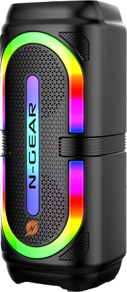N-GEAR LGP24C - Draadloze Bluetooth Party Speaker - Karaoke Set - Met 1 Microfoon & Discoverlichting - N-GEAR