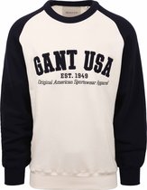 Gant - USA Sweater Off-white - Heren - Maat XXL - Regular-fit