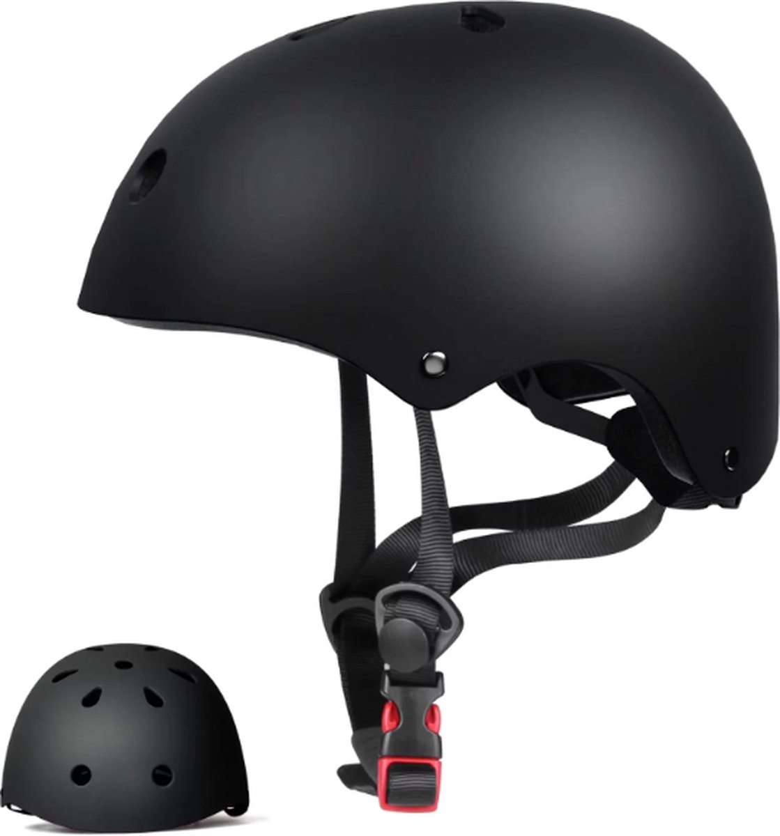 Kinderhelm Zwart - Fietshelm - Helm voor Kinderen – Skate Helm Kinderen – SkateHelm – Skate Helm Kind – Helmen – Maat S -52cm tot 58cm