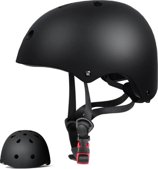 Kinderhelm Zwart - Fietshelm - Helm voor Kinderen – Skate Helm Kinderen – SkateHelm – Skate Helm Kind – Helmet – Helmen – Fietshelm Kinderen, Sporthelm – Kinderen