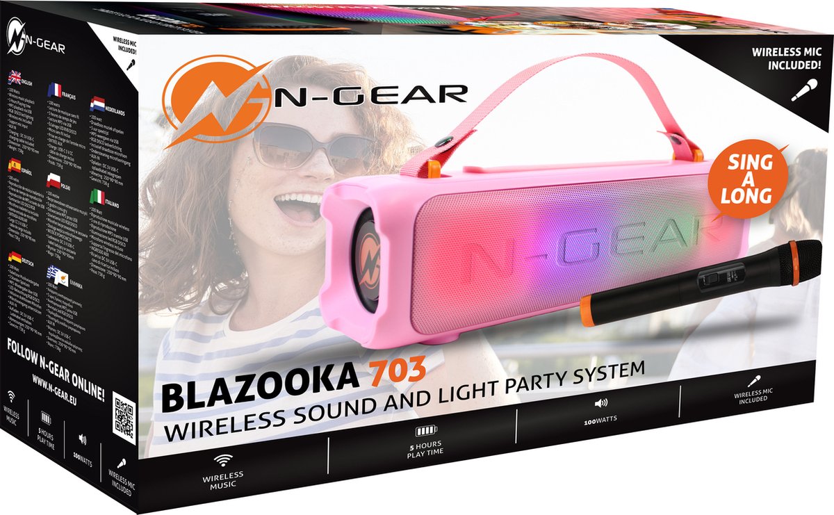 N-Gear Blazooka 703 enceinte Bluetooth avec micro