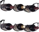 wijnrekken onder kast wijnhouder onder toonbank stevig roestvrij flessenorganiserend en opbergrek hangend decor voor keuken wandmontage metaal zwart