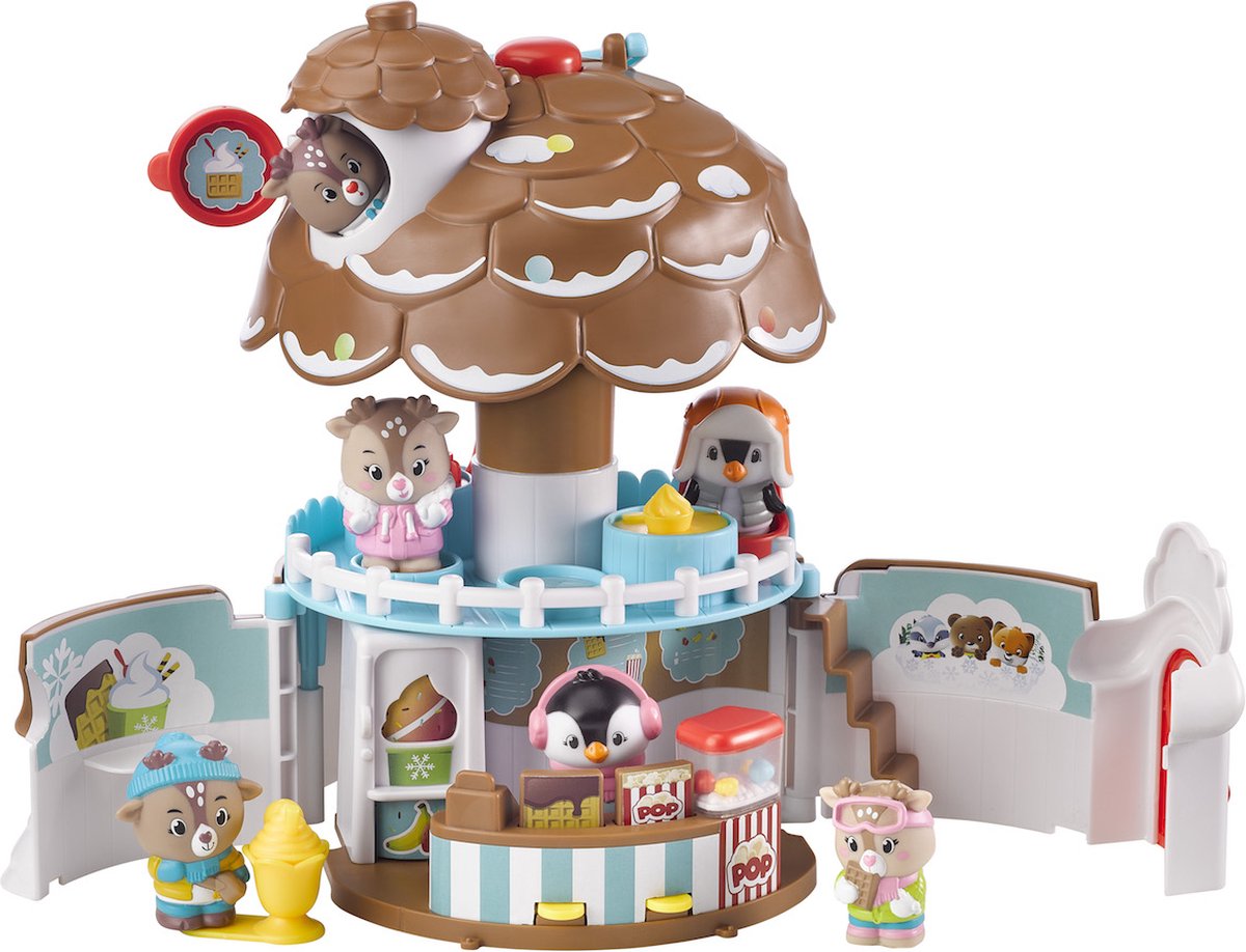 Klorofil de Dennenappel Speelset - Snoepwinkel - Poppenhuis - Interactief Kinderspeelgoed - Met figuur uit de familie van Pinguïns - Vanaf 18 maanden - 5-Delig — afbeelding 12