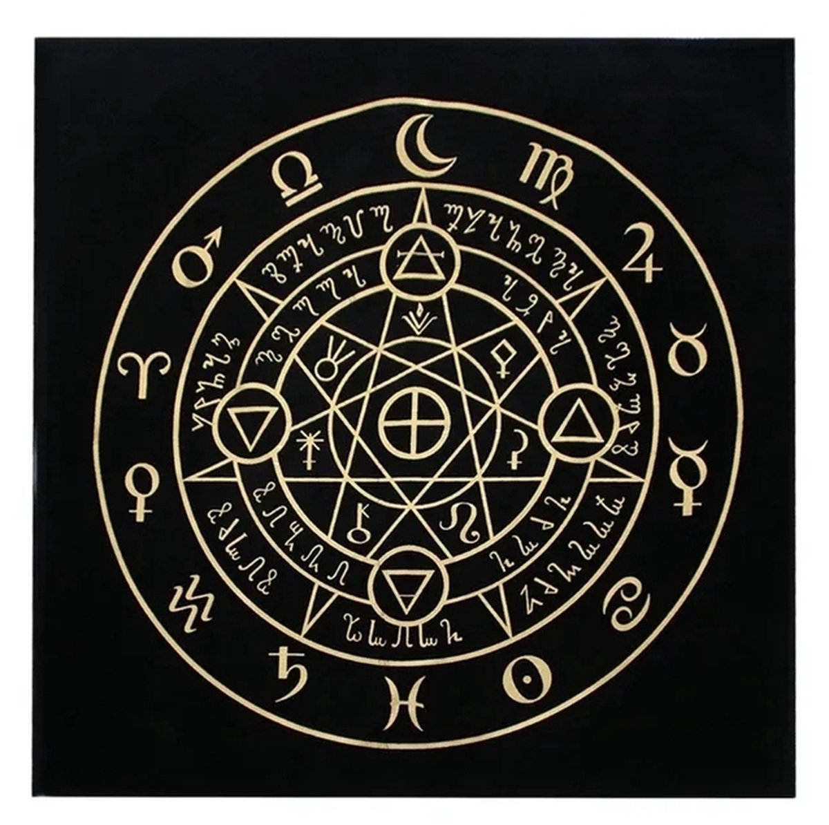 Pendelkleed - Pendelen - Pendel - Tafel kleed - Oracle cards - Kaart mat - Kaarten - Spiritueel kleed - Waarzeggerij - Tarot - Pad Slinger - Magic - Magie - Pentagram - Altaar - 49x49cm