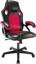 Chaise de Gaming Chaise de bureau Chaise pivotante Chaise d'ordinateur Chaise de travail Chaise de bureau Chaise ergonomique Chaise de course Chaise en cuir Chaise de jeu PC(Rouge)