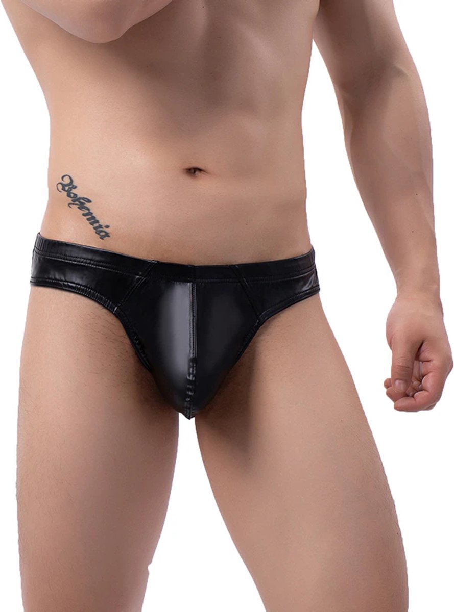 Slip-Heren-Zwart-Sexy-Opwindend-Mannen-Erotisch-Latex-Goedkoop
