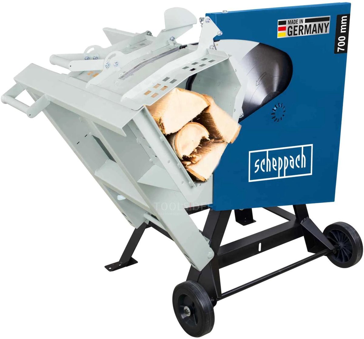 Scheppach Wipzaag HS720 - 4500W / 400V - Brandhoutzaag voor max. Ø24 cm hout & tot 150cm lengte hout - Geschikt voor hardhout & zachthout