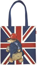 Boodschappentas - Luxe gobelinstof - Flat bag - Union Jack - Engelse Vlag met Beertje Paddington