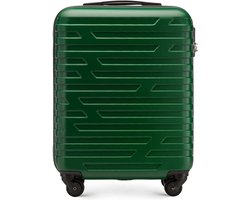 Stevige kleine koffer kofferwagen handbagage van WITTCHEN ABS 54 x 39 x 23 cm 2,8 kg 38 L grijze koffer voor handbagageplank Groen, 54 cm