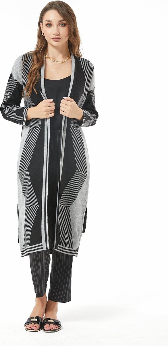 Runcati Gebreide trui voor dames, ronde hals, klassieke snit, effen, lange mouwen, warm, casual, los, Grijs, M Runcati Gebreide trui voor dames, ronde hals, klassieke snit, effen, lange mouwen, warm, casual, los, Grijs, M