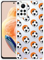 Cazy Hoesje geschikt voor Xiaomi Redmi Note 12 Pro 4G Soccer Ball Orange