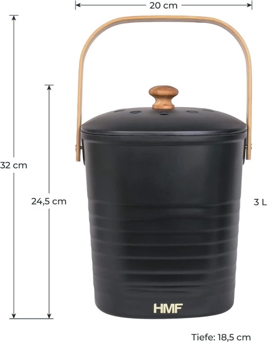 HMF compostemmer 3 liter Groen
