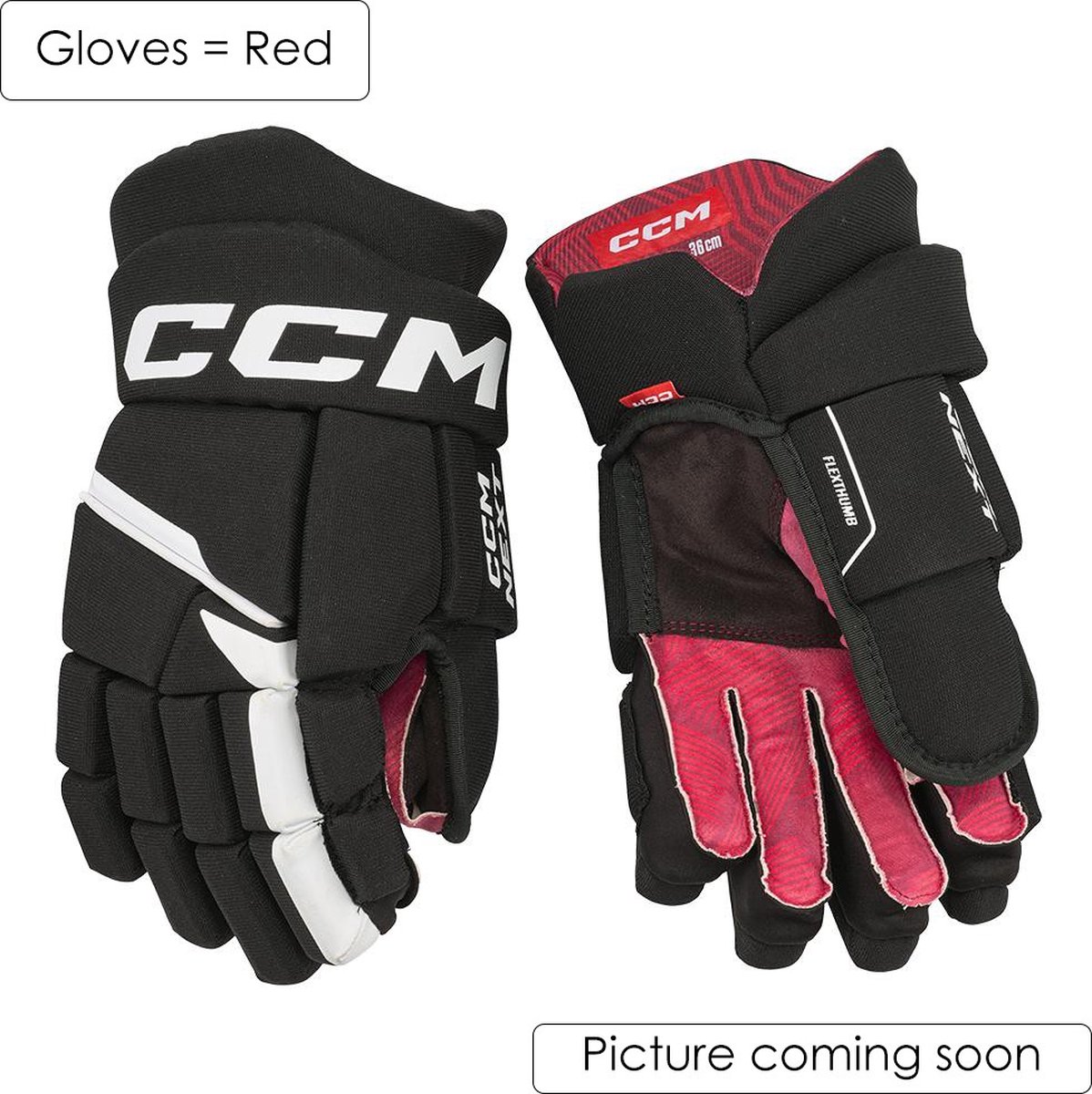 CCM - Next - IJshockeyhandschoenen - Volwassenen - Rood - Wit - 15