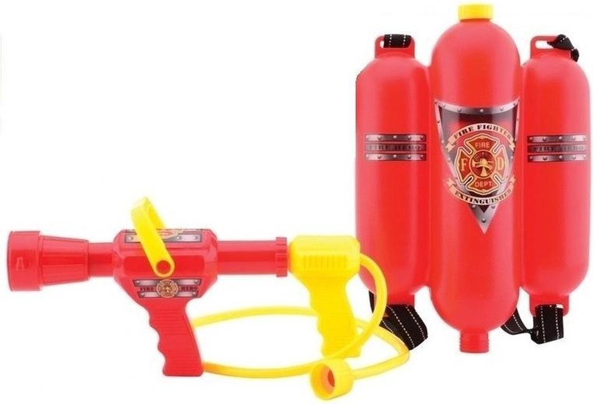 Reserveren werkwoord mannelijk Speelgoed brandblusser watertank rugzak met waterspuit - Brandweer spelen |  bol.com