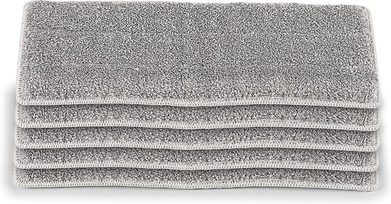 5 x microvezel pads voor Mediashop Livington Touchless Mop Deluxe XXL vervangende wismop overtrek vervangende hoes