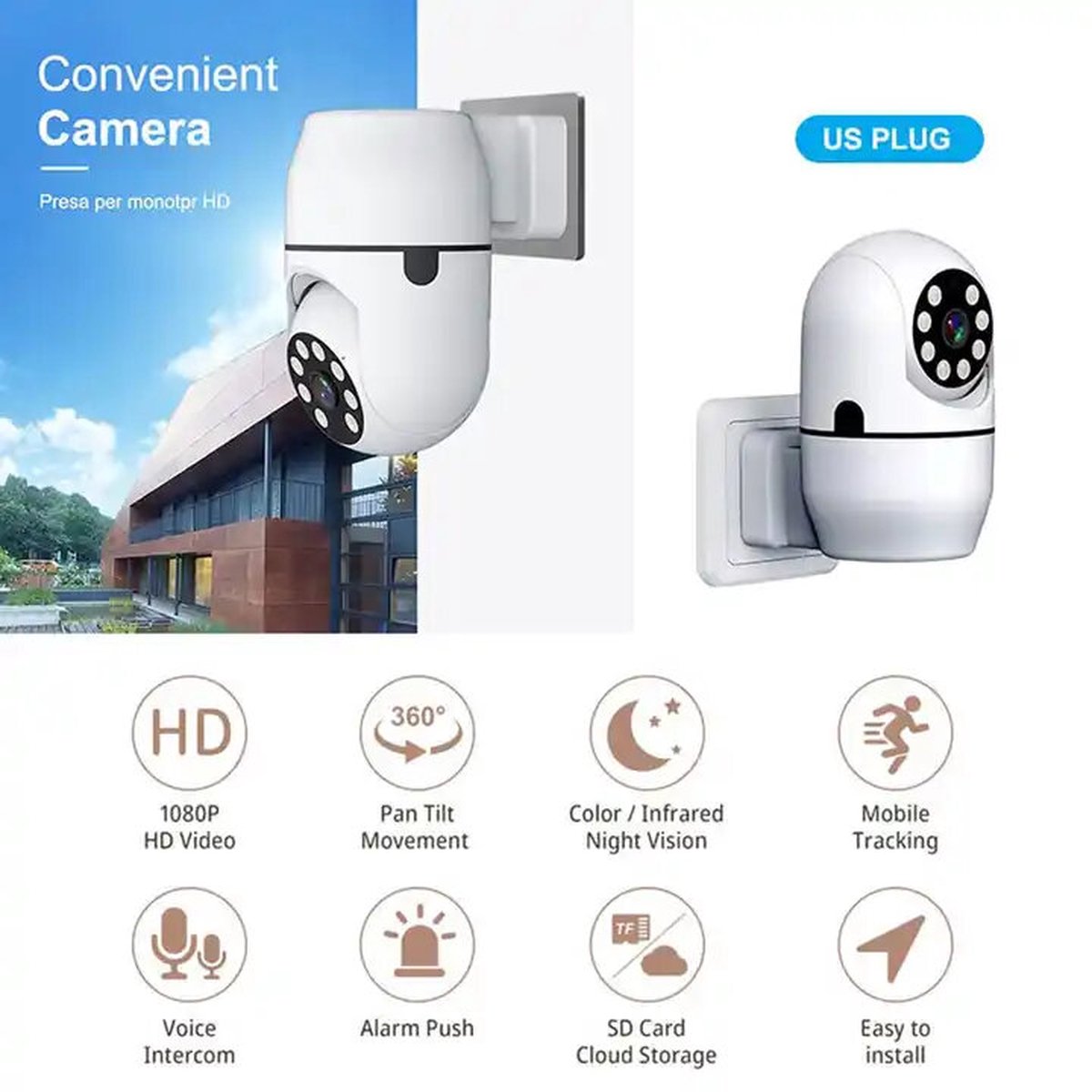 TravX® Spy Camera - Verborgen Camera - Incl. 128 GB SD Kaart Met USB - Mini Camera WiFi Met App Met Nachtvisie Alarmfunctie TravX® Spy Camera - Verborgen Camera - Incl. 128 GB SD Kaart Met USB - Mini Camera WiFi Met App Met Nachtvisie Alarmfunctie