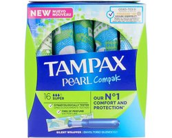 Tampax Tampons Pearl Compak Super Applicator — 16 stuks