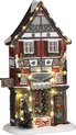LuVille Kerstdorp Miniatuur Wintersportwinkel - L17,5 x B8 x H28 cm