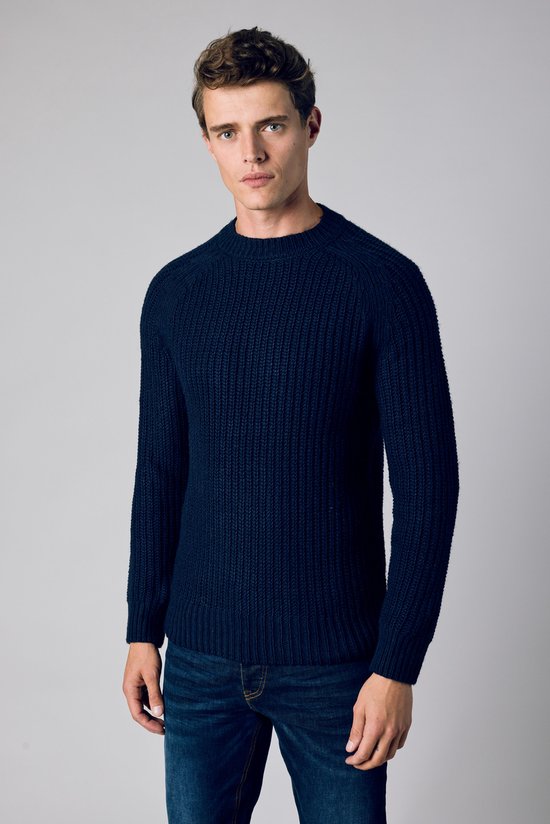 Hensen Pullover - Slim Fit - Blauw - 3XL Grote Maten
