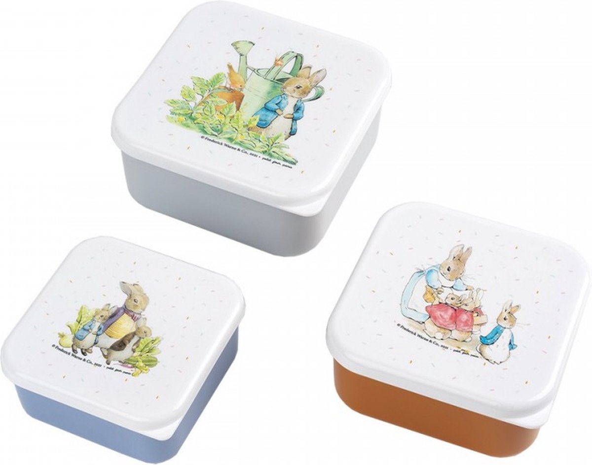 lunchbox Peter Rabbit 3 in elkaar 12/12/5 cm