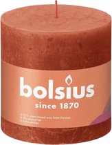 Bol.com Bolsius Stompkaars Earthy Orange Ø100 mm - Hoogte 10 cm - Oranje - 62 branduren aanbieding