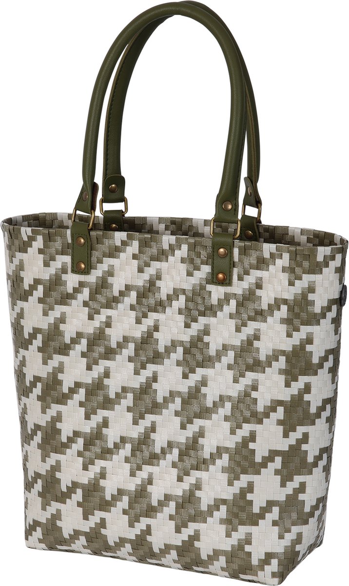 Handed By Mayfair - Handtas / Shopper - olijfgroen met beige