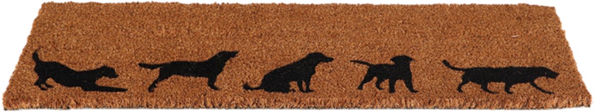Esschert Design Deurmat 'Honden' (75cm x 25cm) Bruin